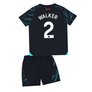 Manchester City Kyle Walker #2 Dětské Alternativní dres komplet 2023-24 Krátký Rukáv (+ trenýrky)